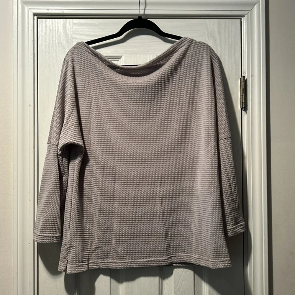 🔥NWOT Batwing Wide Boatneck Off Shoulder Dolman Long Sleeve Medium Knit Top - Picture 14 of 16